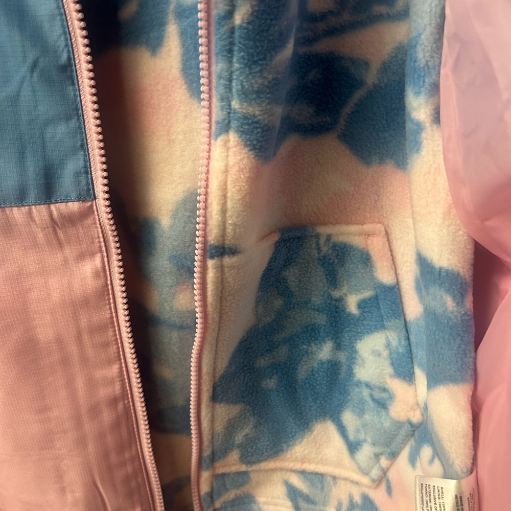 NWT Eddie Bauer Kids Blue and Pink Hooded 3-in-1 Jacket Size M 10/12 - Picture 6 of 11